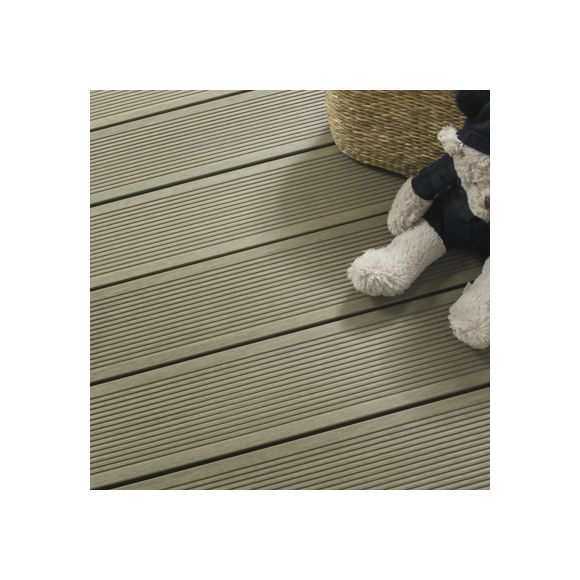 Fiberdeck - Lame de terrasse composite Manhattan - Light grey - 22.5x145x3600 mm
