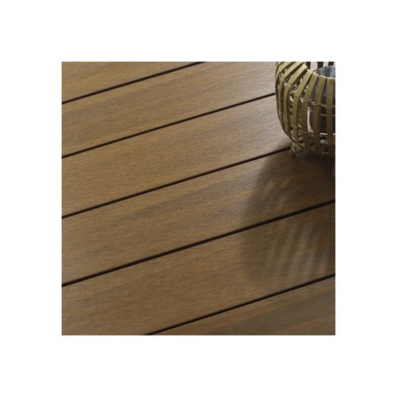 Fiberdeck - Lame de terrasse composite Manhattan - Teck - 22.5x145x3600 mm