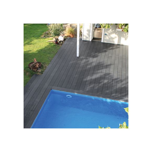 Fiberdeck - Lame de terrasse composite Vintage - Graphite - 22.5x210x4000 mm