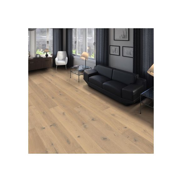 541860 Haro Parquet - Planche large à l'ancienne série 4000 - Chêne blanc clair Sauvage brossé 4V huilé Naturalin +