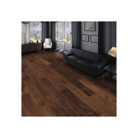 542086 Haro Parquet - Planche large à l'ancienne série 4000 - Noyer américain Sauvage 4V huilé Naturalin +
