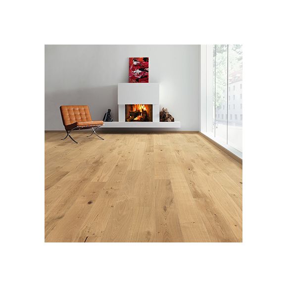 548126 Haro Parquet - Planche large à l'ancienne série 2500 - Chêne Invisible universal brossé 2V verni Naturadur