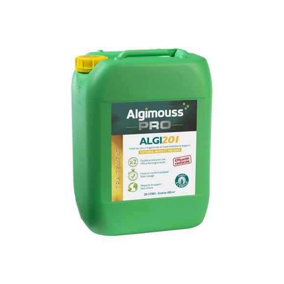 Algimouss - ALGI 201 - Traitement antimousse et imperméabilisant - 20L