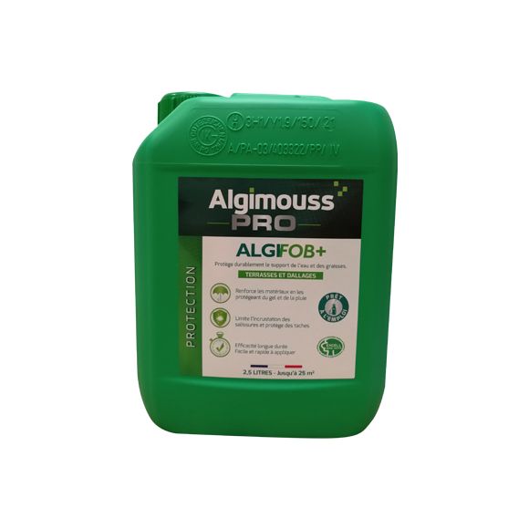 Algimouss - Algifob+ - Hydrofuge et Imperméabilisant pour dallages - 2,5L