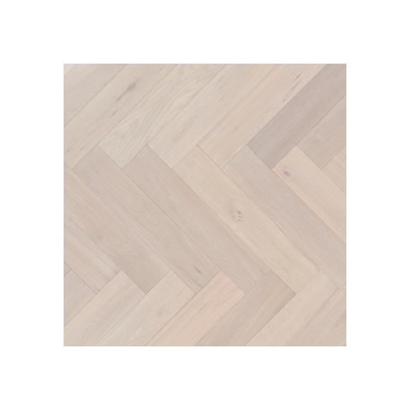 Lamett - Parquet Contrecollé Chêne Alta à bâton rompu (125 × 625 mm) Mont blanc