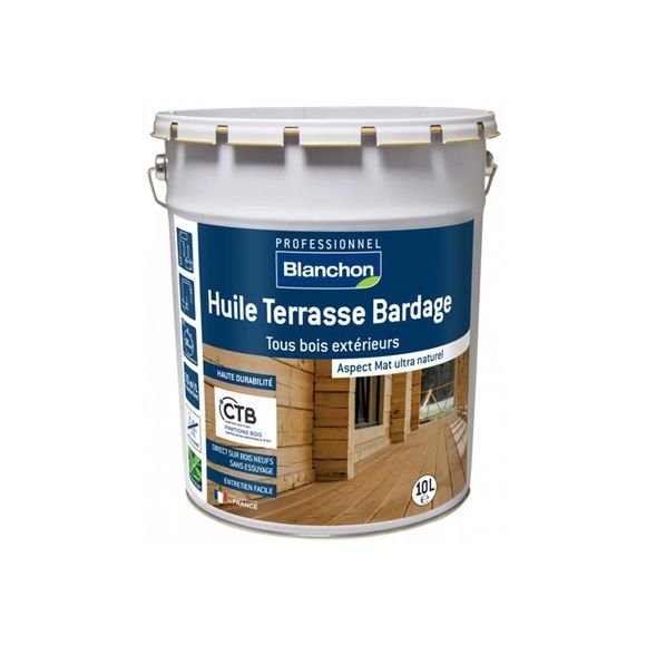 Blanchon - Huile Terrasse Bardage Bois Naturel 10L