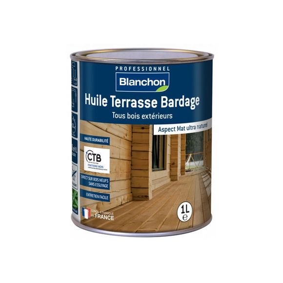 Blanchon - Huile Terrasse Bardage Bois Grisé 1L 