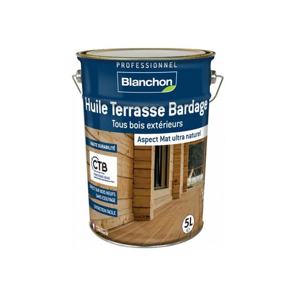 Blanchon - Huile Terrasse Bardage Bois Grisé 5L