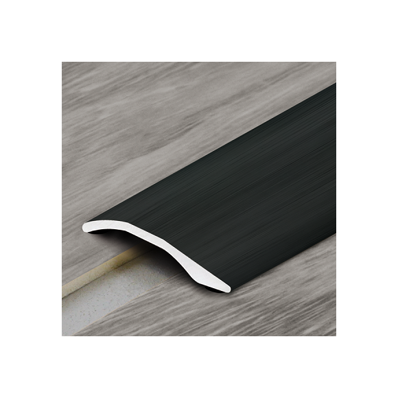 Dinac - Barre de seuil multi-niveaux adhésivé noir anodisé naturel - 40 mm