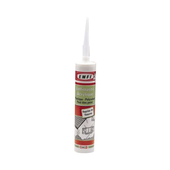 Mastic Acrylique Plus blanc EMFIMASTIC (cartouche de 300 ml)