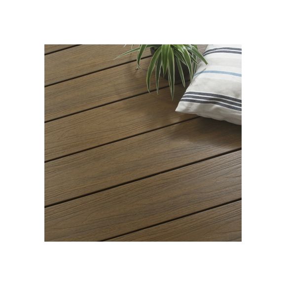 Fiberdeck - Lame de terrasse composite Brooklyn - Teck - 23x138x4000mm