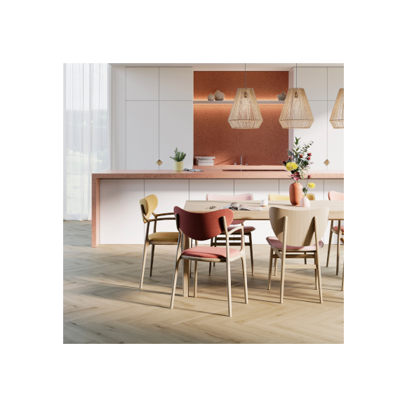 Parquetvinyl - Lame PVC bâton rompu avec sous-couche intégrée - Mantaro Hay
