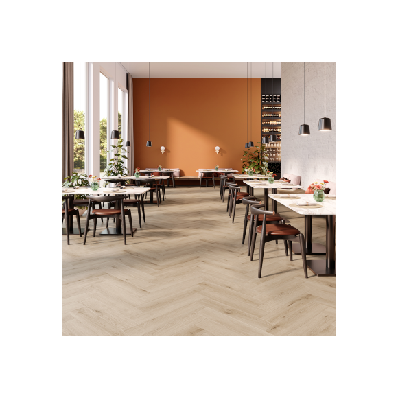 Parquetvinyl - Lame PVC bâton rompu avec sous-couche intégrée- Mantaro Pécan