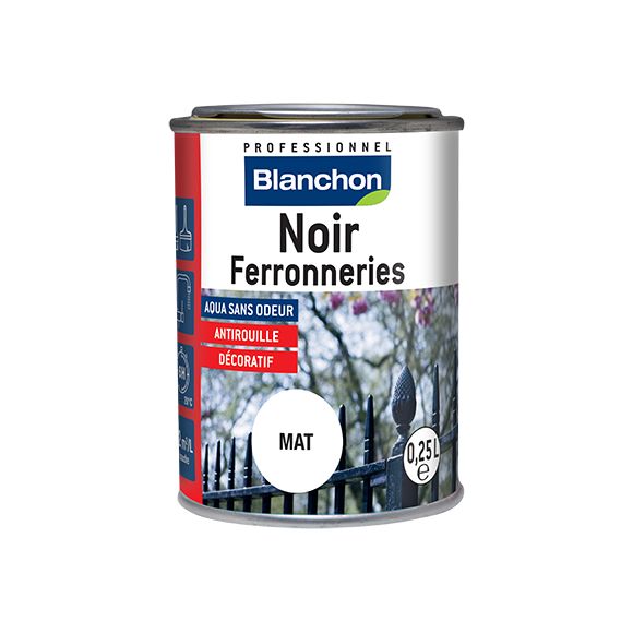 Blanchon - noir ferronneries mat 0.25l