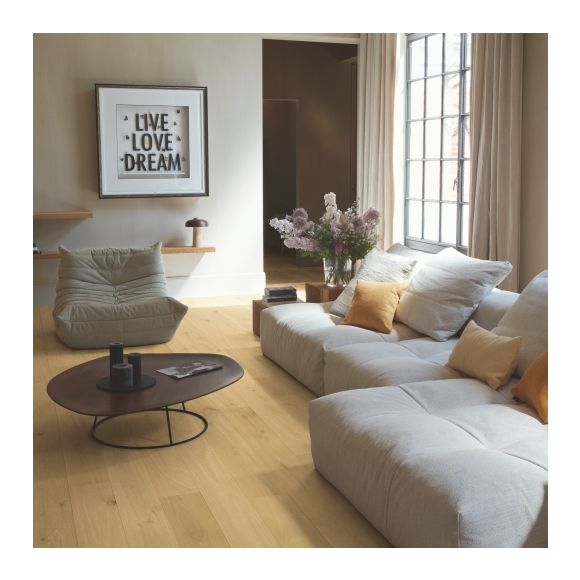 Parquet contrecollé Quick Step - Amato - Chêne pur extra mat