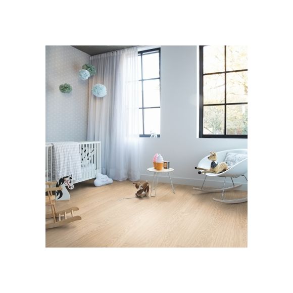 Vinyle Quick Step avec sous-couche intégrée - Bloom - Chêne rosé pur