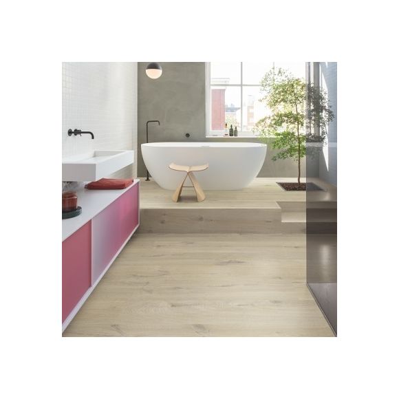 Vinyle Quick Step avec sous-couche intégrée - Bloom - Chêne coton beige