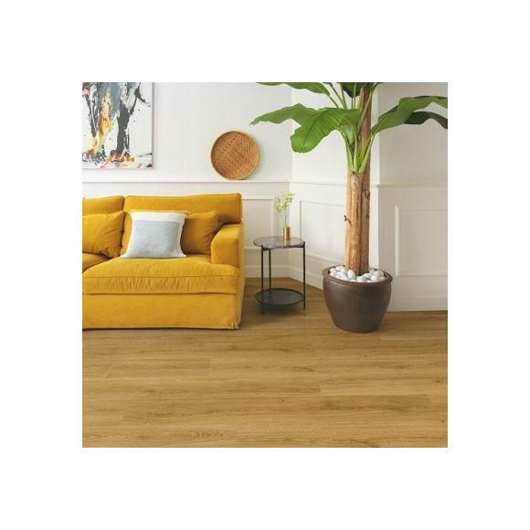 Vinyle Quick Step avec sous-couche intégrée - Bloom - Fumé Ramageux
