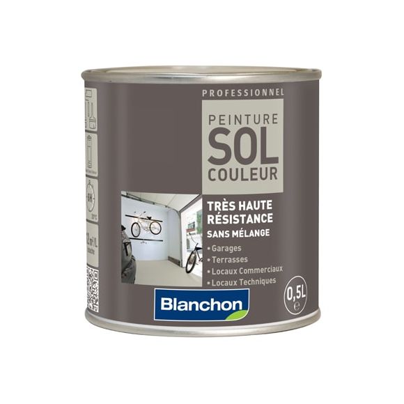 Blanchon - Peinture Sol Couleur 0,5L Blanc