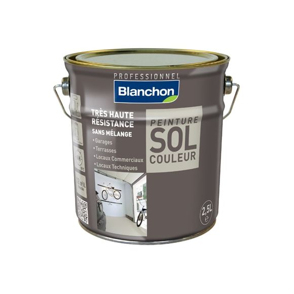 Blanchon - Peinture Sol Couleur 2,5L Gris Foncé
