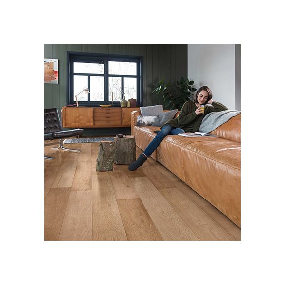 Solidfloor - Parquet Chêne - Specials Yuba veilli main et brossé en profondeur contrecollé en chêne huilé, 2010946 lui donnant un aspect planche vieillie vintage Dimension 15(4)x190x1900 mm, Extra Rustique, 