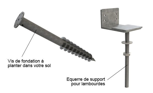 Vis de fondation fiberdeck